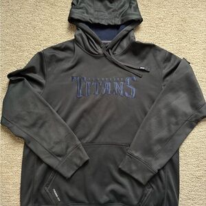 Nike Therma Fit NFL Tennessee Titans Hoodie Sweatshirt Men's Large Black